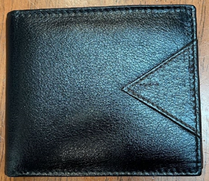 Nueva Cartera Delgada para Hombre, de Cuero de Grano Completo, Color Negro, Cierre Plegable, Diseño Minimalista, Corta, para Tarjetas de Crédito, Uso Diario - Product Image 2