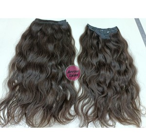 Extensions à clips pré-collées Arrow Exim 100 % naturelles, lisses, Remy, sans couture, cheveux humains indiens, qualité Single Drawn, 100 g, vente en gros - Product Image 6