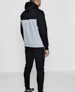 Men's Hooded <b>Tracksuit</b> Set Full Sleeve Solid Color Zipper Closure Breathable Casual Wear Autumn Style Regular Fit Suit - Product Image 5