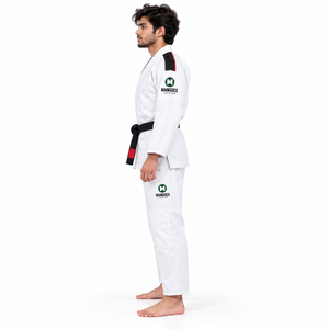 Kimono de BJJ MANGOES FASHION Blanco, 440GSM, Tejido de Algodón Perla, Ligero, Transpirable, Absorbente de Humedad, Antibacterial, para Entrenamiento - Product Image 2