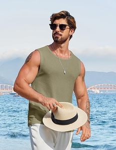 Débardeur côtelé à séchage rapide pour homme, coupe ajustée, pour le sport et la gym, avec logo personnalisé, vente en gros - Product Image 5
