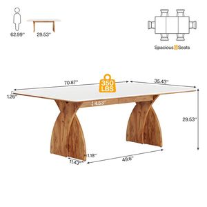 Tavolo da Pranzo Moderno per Cucina, Soggiorno e Uso Computer/Conferenza - Product Image 6