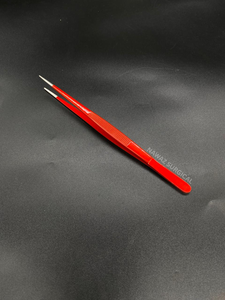 Pince de Placage Professionnelle pour Chef, Droite, Rouge, Pointe Fine Argentée, en Acier Inoxydable, Précision Alimentaire, Nawaz - Product Image 6