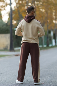 Ensemble de survêtement de fitness pour hommes avec logo personnalisé, vêtements de sport OEM, vente en gros, respirant, écologique, design 2-en-1, hiver - Product Image 2