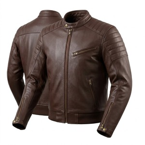 Reinforced Armor Men's Leather <b>Jacket</b> Long Canvas Thin Heavy Duty Motorbike Tactical Gear Biker Apparel From Pakistan - Product Image 4