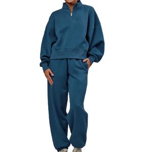 Wholesale Rate <b>Women</b> Stylish Fleece Tracksuit Set With Soft <b>Warm</b> Fabric Comfortable Fit Long Sleeve <b>Top</b> And Matching Bottom 2026 - Product Image 1