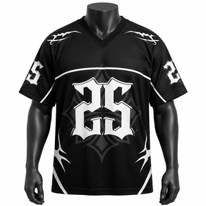 เสื้อฟุตบอลแห้งเร็ว น้ำหนักเบา ผลิตจากโพลีเอสเตอร์ ระบายอากาศได้ดี ซับเหงื่อ ทรงสปอร์ต รับสกรีนแบบซับลิเมชั่น - Product Image 1