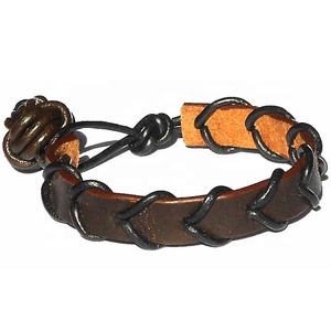 High Quality Handmade Plain Woven Leather Bracelet <b>for</b> <b>Men</b> and Women Hot Sale Latest Design Pearl Encrusted <b>Bangles</b> <b>for</b> Gift - Product Image 1