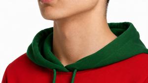 Sweat-shirt à capuche unisexe bicolore, coupe classique, en molleton 100% coton, séchage rapide, idéal pour l'hiver - Product Image 4