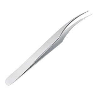 Pince à épiler pour cils en acier inoxydable allemand, antistatique, durable, à pointe lisse, finition Dall, pince à épiler pour cils de salon de beauté - Product Image 4