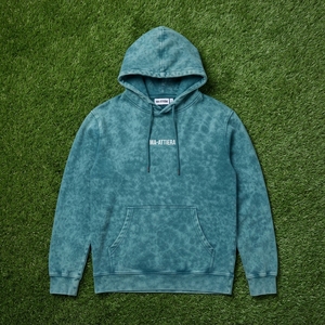 Sudadera con Capucha para Mujer, Color Azul Verde Azulado, Estilo Acid Wash, con Bolsillo Canguro, Logotipo Personalizado, Ropa Urbana - Product Image 5