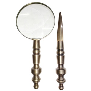 New Design 2025 Antique Look Good Quality Indian Handicraft Wholesale Bronze Colour <b>Magnifying</b> Metal Vintage Design Eye <b>Glass</b> - Product Image 1
