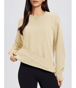 Sudadera de Algodón para Mujer, Diseño Nuevo, de Lujo, Manga Larga, Cuello Redondo, Hombros Caídos, Sólida, Cómoda, Talla Grande, de Bangladesh - Product Image 2