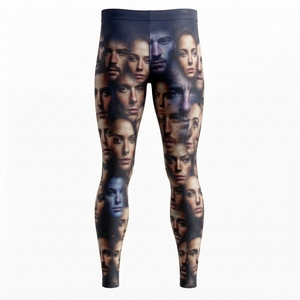 Leggings pour hommes de qualité supérieure, en spandex/polyester, séchage rapide, respirants, fermeture à cordon, personnalisables, élégants, confortables, durables - Product Image 4