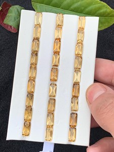 Lot de pierres précieuses en citrine dorée naturelle, taille radiant, cristaux jaunes, pierres brutes pour bagues, pendentifs, colliers - Product Image 5