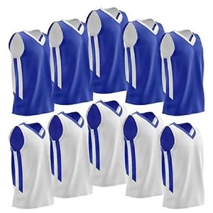 Maillot de basketball réversible à séchage rapide, service OEM personnalisé, noir et blanc sur le devant, maille respirante, protection anti-bactérienne et anti-UV - Product Image 4