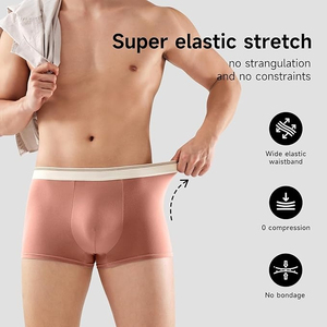 2026 Vente en gros à faible MOQ de sous-vêtements pour hommes (boxers et slips) couleur unie, sexy, confortables, taille haute, en Spandex/Polyester, séchage rapide - Product Image 3