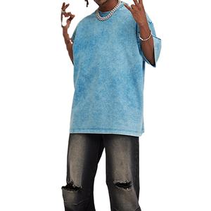 ¡Novedad de 2025! Camiseta extragrande de algodón con estampado de alta calidad liso personalizado, camiseta vintage en blanco de talla grande con lavado ácido para hombre - Product Image 5