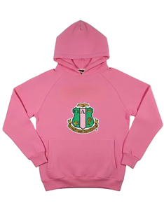 Sudadera con Capucha de Alta Calidad para Regalo de Hermandad AKA, Sudadera con Logotipo Bordado en Chenille Personalizado, Sudadera con Letras Griegas Personalizadas Estilo Universitario - Product Image 1