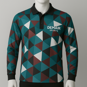 เสื้อลายทางสำหรับประสิทธิภาพการพิมพ์ทั้งหมด100% โพลีเอสเตอร์ดูดซับความชื้นแขนสั้นกระดุมกระเป๋ายาว - Product Image 2