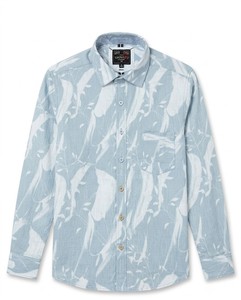 Men's Long Sleeve Camouflage Printed Casual Shirt Single Button Turn-<b>down</b> Collar Full Sleeve Breathable Linen Cotton Summer Wear - Product Image 4
