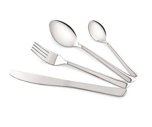 Moderno Juego de Cubiertos de Acero Inoxidable Ecológico de 4 Piezas, Colección de Cubiertos con Acabado Plateado Pulido Espejo, Seguro para Contacto con Alimentos - Product Image 2