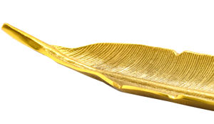 Plat de service en aluminium en forme de feuille, design fantaisie, pour cuisine et table, finition nickel brillant, fait main, personnalisable - Product Image 4