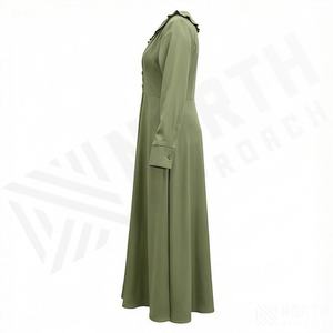 Abaya de mode modeste, robe islamique élégante, vêtement musulman moderne, couleur personnalisée, nouveau design, tenue pour femme à fermeture frontale - Product Image 3