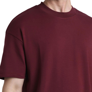 T-shirts décontractés pour hommes 100 % coton de haute qualité, coupe ample, épaules tombantes, grande taille, respirants et écologiques – Vente en gros - Product Image 5