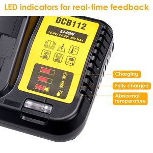 Cargador Rápido de Repuesto para Batería Dewalt de 10.8-20V Compatible con los Modelos DCB107 DCB101 DCB200 DCB205 - Product Image 4