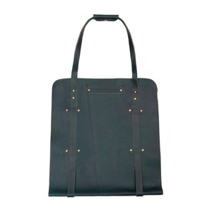 Sac de transport pour bûches en cuir véritable et bois, robuste, fait main, porte-bûches en cuir, sac de transport pour foyer LWC-0077 - Product Image 1