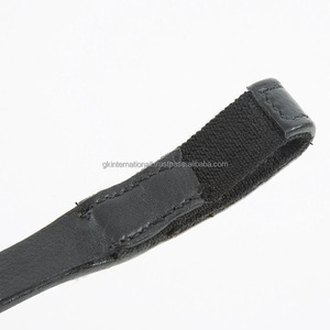 Nouveau design de bandeau en cristal surélevé en cuir véritable noir avec boucle élastique personnalisée se termine par un bandeau en cuir. - Product Image 6