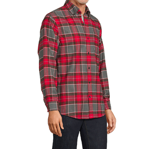 New Arrival 100% Cotton Long Sleeve <b>Plaid</b> Flannel <b>Shirts</b> Printed - Product Image 4