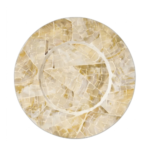 Timeless Elegance MOP Shell Placemat Round Charger Plate for Heirloom Quality Tableware and Luxury Living - Product Image 1
