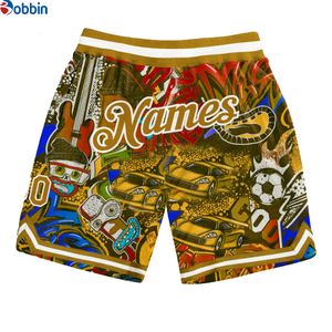 Pantalones Cortos de Playa para Hombre, Transpirables, Sublimados Personalizados, de Poliéster, Holgados, con Estampado Completo, de Malla, para Entrenamiento - Product Image 1