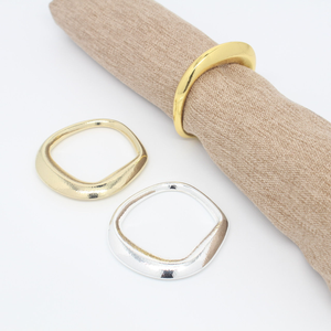 Anillos de Servilleta de Metal con Cuentas de Aleación, Estilo Europeo, Lujo Ligero, Decoración Navideña para Mesa de Hotel, Disponibles para Comercio Transfronterizo - Product Image 5