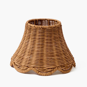 Modern Scalloped Rattan <b>Table</b> Lamp Minimalist Lighting Decor For Bedroom Living Room Handmade Eco Friendly Lamp For Home Styling - Product Image 3