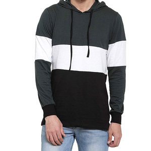Sweat-shirt en coton tricoté respirant pour homme, coupe régulière, à manches longues, avec blocs de couleur, style décontracté, tendance et de qualité supérieure, idéal pour l'automne - Product Image 1