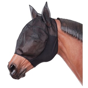 Breathable Horse FlyMask Full Face Protection Mesh Fly Cover with Ears <b>Long</b> <b>Nose</b> for Racing Outdoor Use Wholesale Manufacturer - Product Image 5