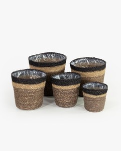 Maceta de Ratán Natural, Cesta para Plantas, Estilo Nórdico Minimalista, Contenedor para Plantas de Interior para Decoración del Hogar - Product Image 3