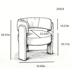 Poltrona Singola Contemporanea, Sedia Moderna in Tessuto Bouclé, Comoda Poltrona Imbottita per Soggiorno e Hotel - Product Image 3