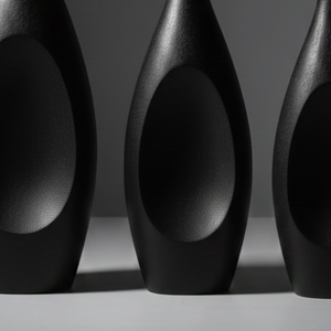 Juego de 3 jarrones de flores modernos de aluminio fundido negro mate, estilo geométrico hueco abstracto, para decoración de hogar de lujo y centros de mesa - Product Image 6