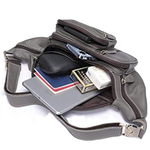 Riñonera Unisex de Piel de Oveja, Bolsa de Cintura de Cuero Genuino con Logotipo y Color Personalizados - Product Image 2
