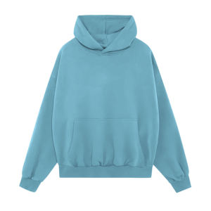 เสื้อฮู้ดผู้ชายสีน้ำตาลล้วน ผ้าเฟรนช์เทอร์รี่ แขนยาวทรงปกติ สไตล์ฤดูใบไม้ร่วง ไม่บุซับใน ผ้าถักย้อมสีพื้น - Product Image 3