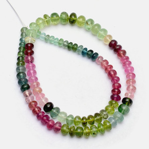 Turmalina AAA+ de 5mm-8mm, cuentas redondas lisas, turmalina natural de las minas de Calabar, piedra preciosa suelta para joyería. - Product Image 2