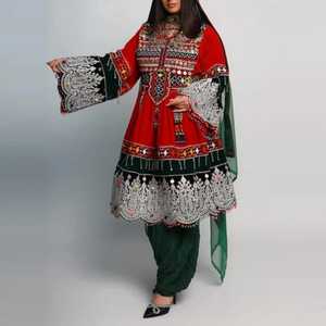 Precios al por mayor de alta calidad, MOQ bajo, vestido tradicional afgano para mujer, bordado, mangas largas, vestidos afganos Kuchi para damas - Product Image 4