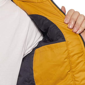 2024 Custom Printed 100% Nylon Men's Puffer <b>Jacket</b> with Stand Collar Hooded Logo Wholesale <b>Winter</b> <b>Jacket</b> Pocket Bubble Style - Product Image 2