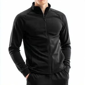 Chaqueta Deportiva de Yoga con Compresión para Hombre, 100% Poliéster, Cuello Alto, Logotipo Frontal, Resistente al Viento y Transpirable, para Correr y Trotar - Product Image 3