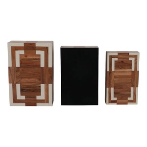 Handcrafted Wooden Inlay <b>Box</b> Set Of 3 Storage <b>Box</b> Perfect For Storing Photos Letters And Cherished <b>Memories</b> From India - Product Image 5