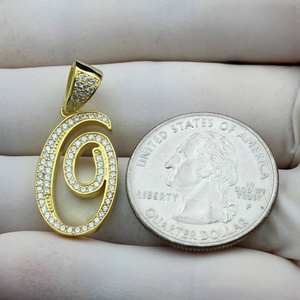Colgante de Lujo con Letra O, Diamante Moissanita, Plata 925, Cadena con Incrustaciones de Diamantes, Opción de Regalo, Venta al por Mayor y Económica - Product Image 4